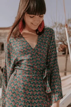 Kimono Nik Print Verde - The Nook Store