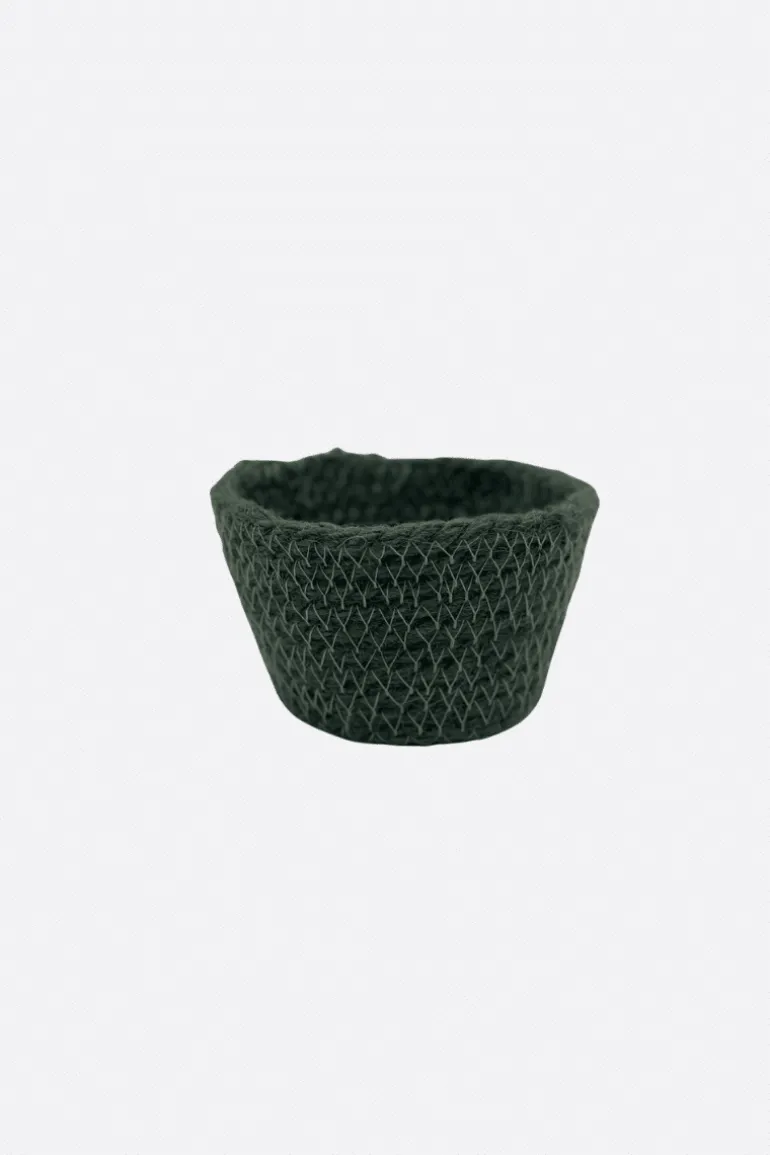 Mini Cesto Yute verde - The Nook Store