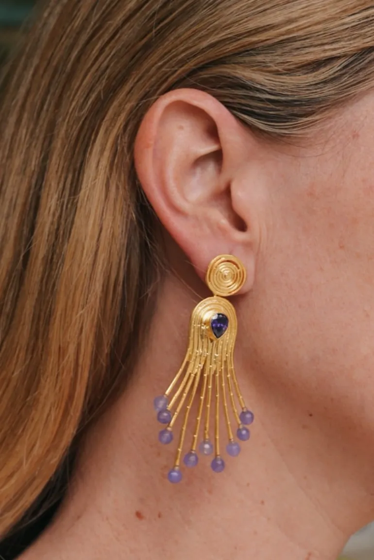 Mini Pendientes Trueno Turquesa - Joyitas | THE NOOK STORE