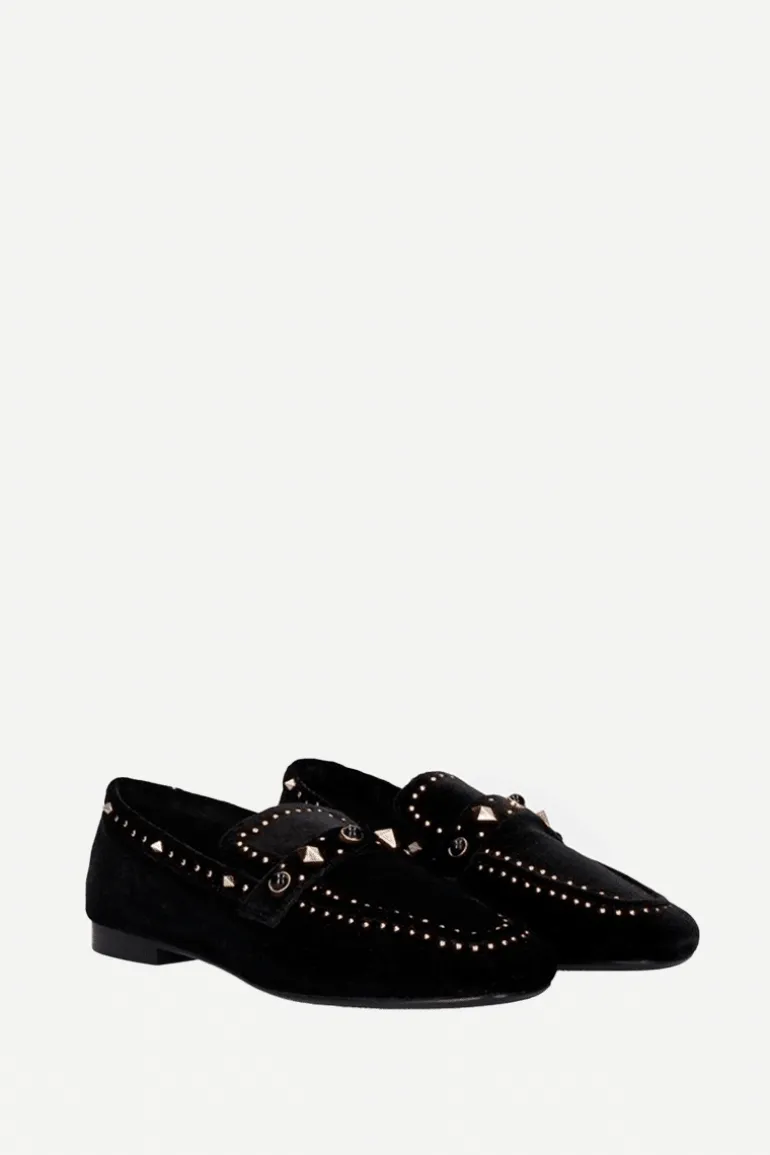 Mocasín Victoria Terciopelo Negro - The Nook Store