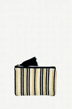 Monedero Terciopelo Lines Crudo - The Nook Store