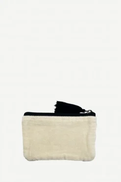 Monedero Terciopelo Lines Crudo - The Nook Store