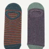 Pack calcetin purpurina tobillero PT01 Viola - rayas Teja y Esmeralda - The Nook Store