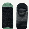Pack calcetin purpurina tobillero PT06 Antracita y rayas negras - Negro - The Nook Store