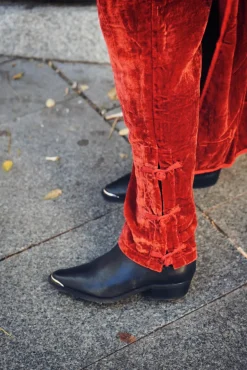 Pantalón Camille Terciopelo Teja - The Nook Store