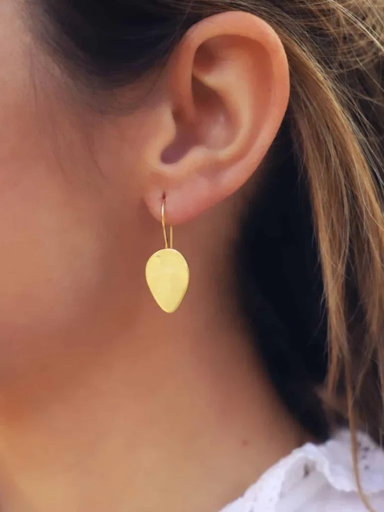 Pendientes Crossandra - Complementos Dorados | The Nook Store Online