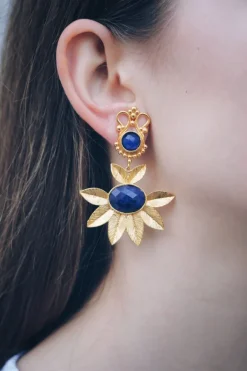 Pendientes Flor Stone PEN51 - The Nook Store