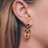 Pendientes Floris Black and Red PEN66 - The Nook Store
