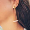 Pendientes Rombo - Pendientes Largos Dorados | THE NOOK STORE