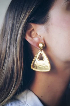 Pendientes Rombo - Pendientes Largos Dorados | THE NOOK STORE