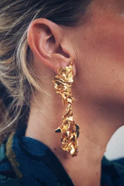 Pendientes Rombo - Pendientes Largos Dorados | THE NOOK STORE