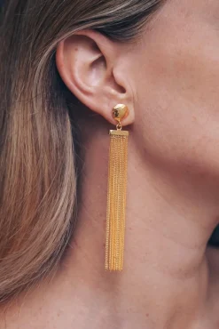 Pendientes Rombo - Pendientes Largos Dorados | THE NOOK STORE