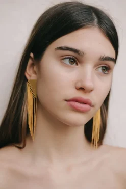 Pendientes Rombo - Pendientes Largos Dorados | THE NOOK STORE