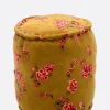 Puf Cleo Flores Mostaza - The Nook Store