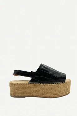 Sandalia Orion Coco Plataforma Negro - The Nook Store