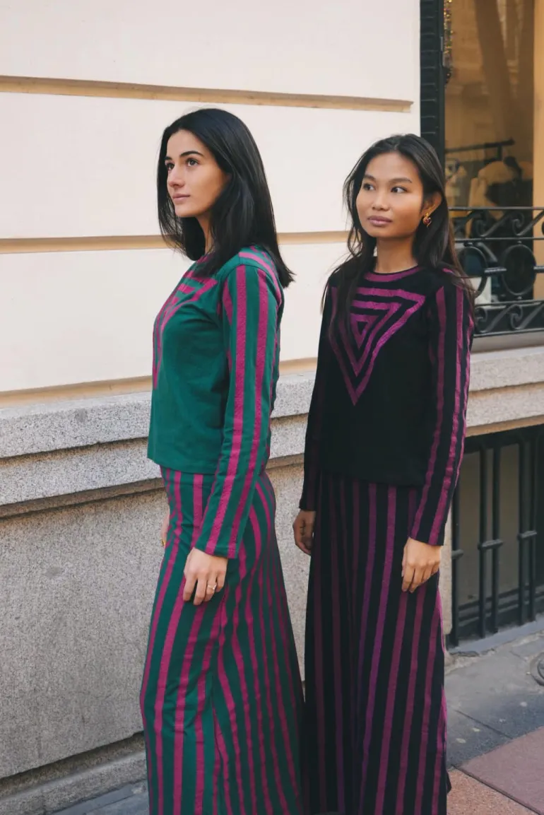 Top Innika Verde y Morado - The Nook Store