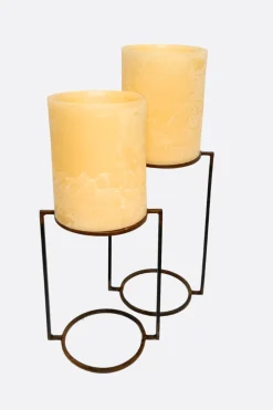 Vela grande mineral festa con soporte - The Nook Store