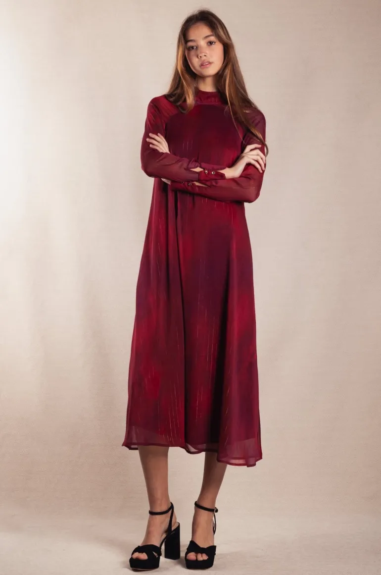 Vestido Alice Tie Dye Burdeos - The Nook Store