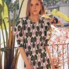 Vestido Creta Corto Ikat Flor Verde - The Nook Store