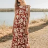 Vestido Flores Teja - The Nook Store