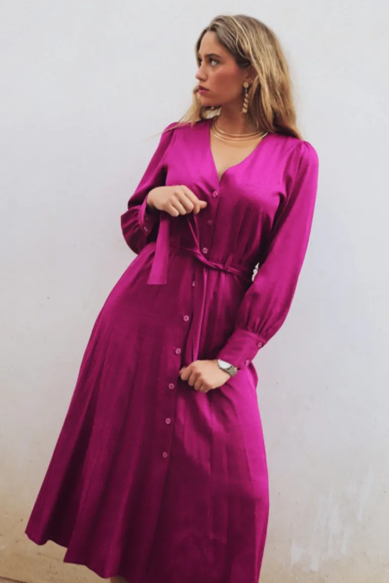 Vestido Gia Fucsia - The Nook Store