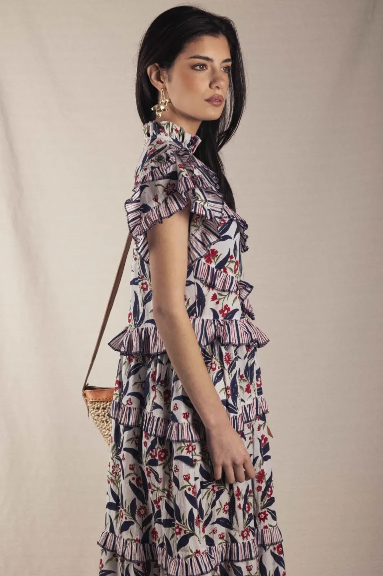 Vestido Lomba Flor Roja - The Nook Store