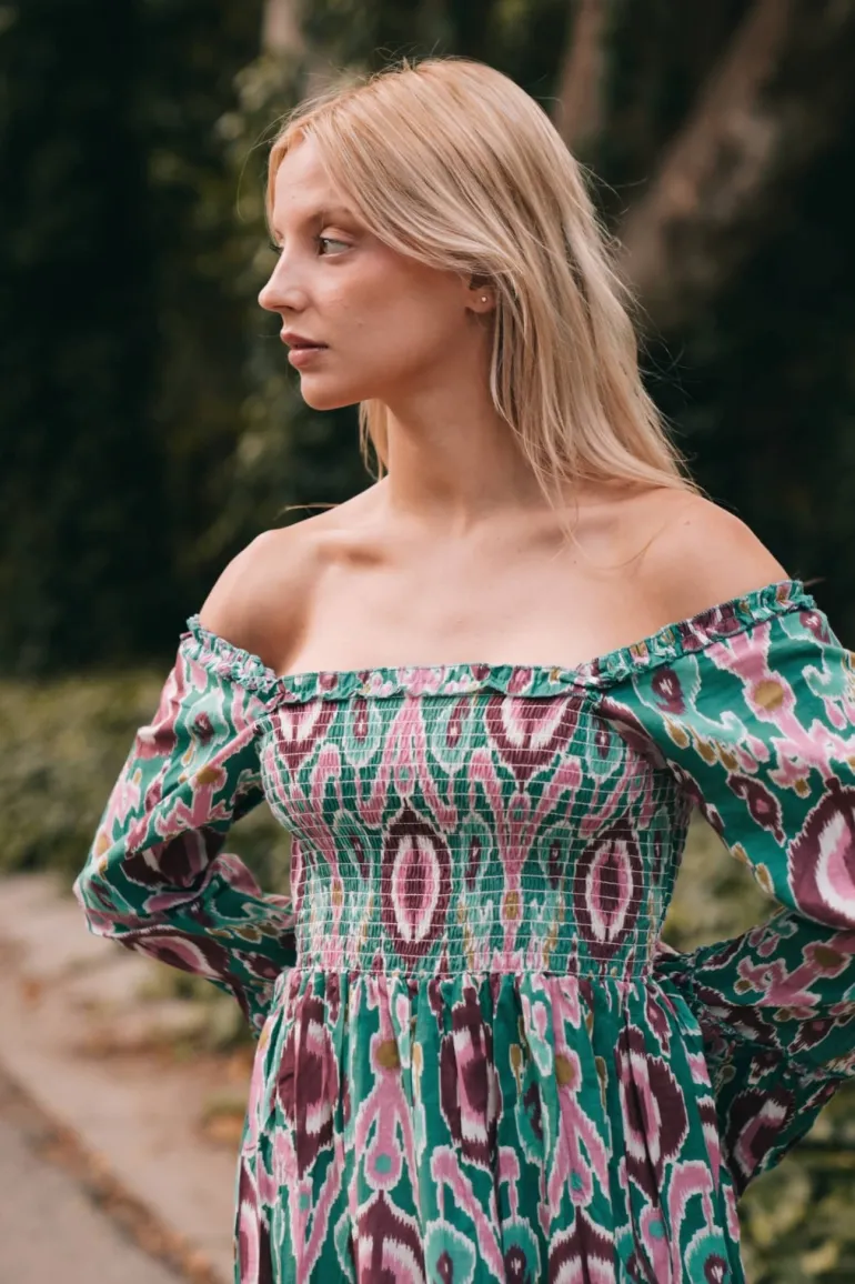 Vestido Marisa tonos azules | Vestido estilo boho | THE NOOK STORE