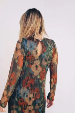 Vestido Nicole Glitter Flowers - The Nook Store