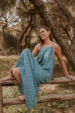 Vestido Nik Zig-Zag Verde - The Nook Store
