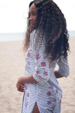 Vestido Saona Rayas Azul - The Nook Store